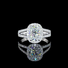2ct Cushion Diamond Split Shank Engagement Ring