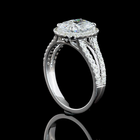 2ct Cushion Diamond Split Shank Engagement Ring