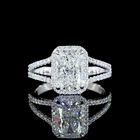 2ct Radiant Diamond Split Shank Engagement Ring