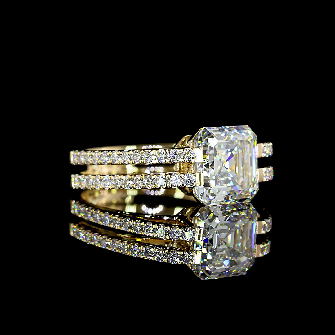 3ct Asscher Diamond Special Engagement Ring