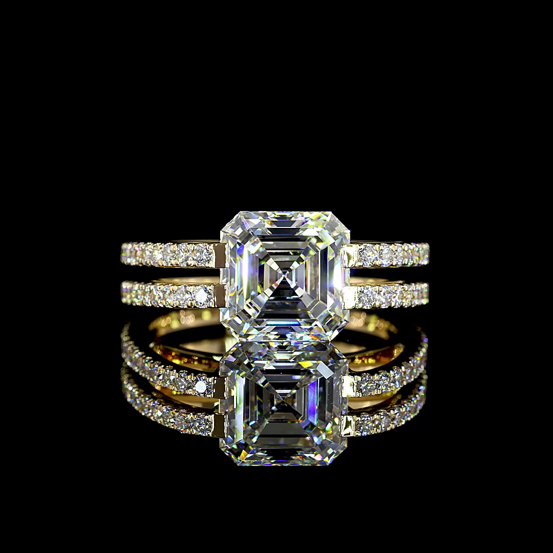3ct Asscher Diamond Special Engagement Ring