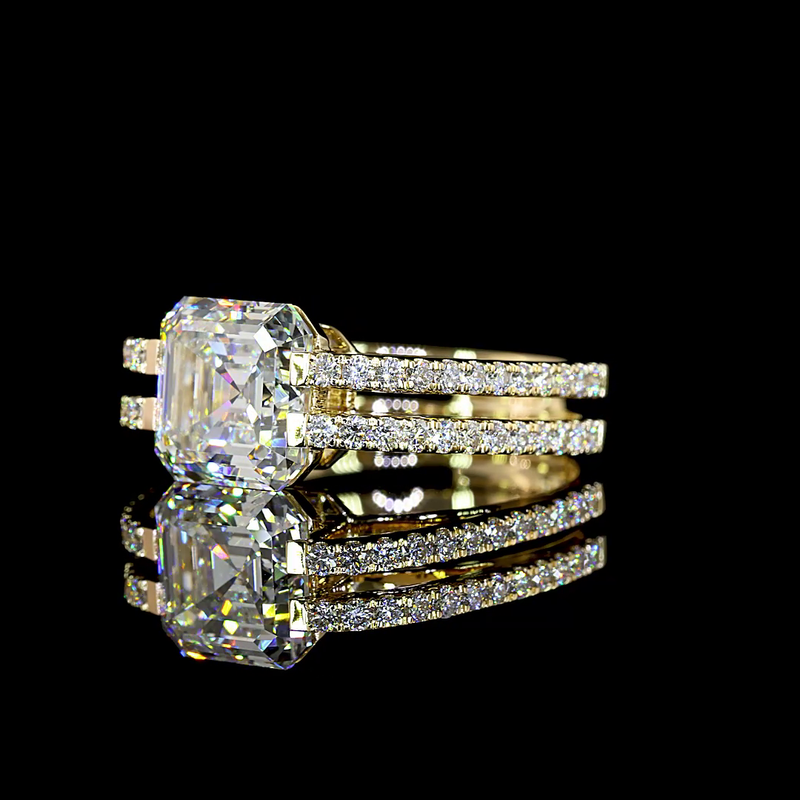 3ct Asscher Diamond Special Engagement Ring