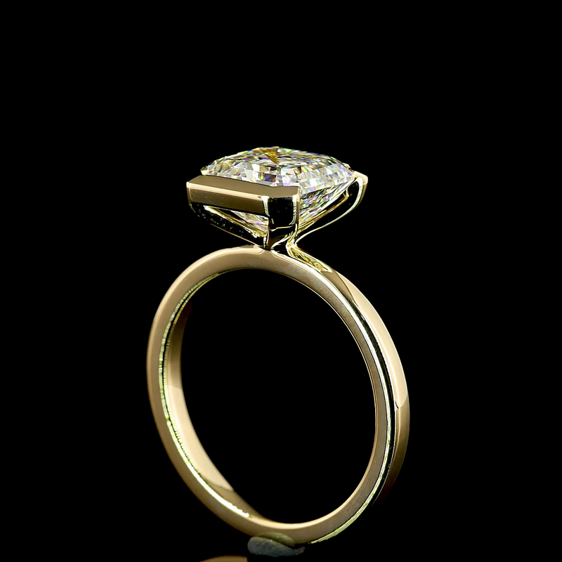 3ct Asscher Diamond Solitaire Engagement Ring