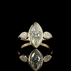 2ct Marquise Diamond 3-Stone Engagement Ring