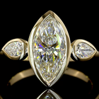 2ct Marquise Diamond 3-Stone Engagement Ring