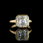 4ct Asscher Diamond Solitaire Engagement Ring