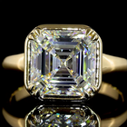 4ct Asscher Diamond Solitaire Engagement Ring
