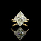 3ct Marquise Diamond 3-Stone Engagement Ring