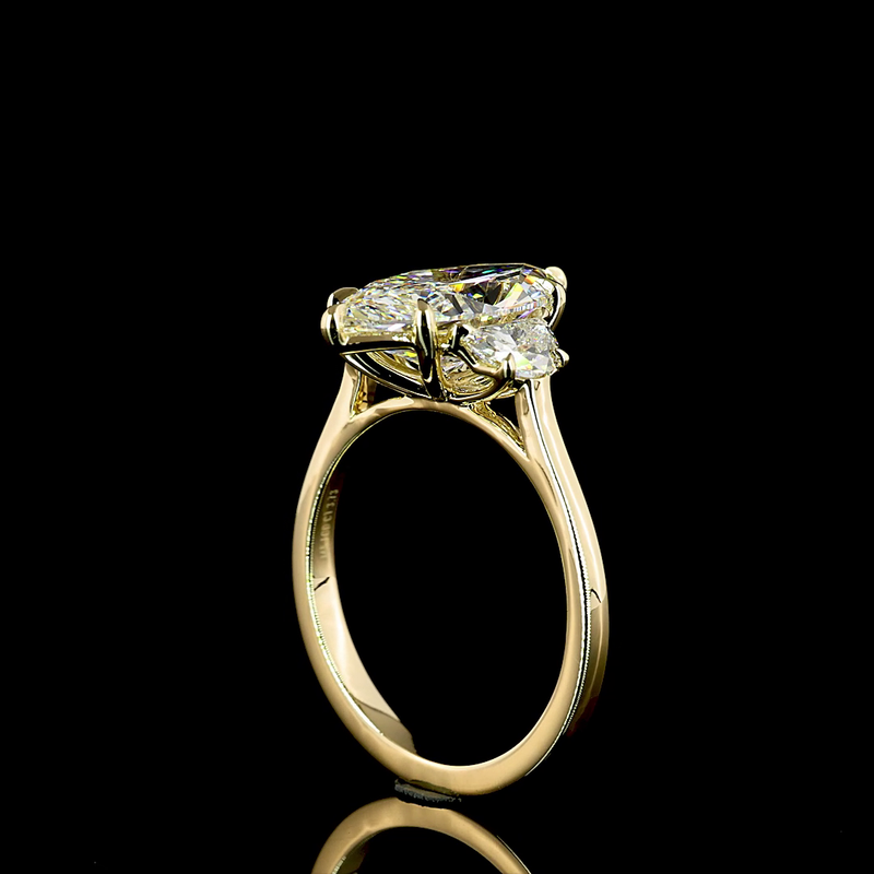 3ct Marquise Diamond 3-Stone Engagement Ring