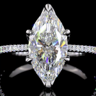 3ct Marquise Diamond Diamond Shank Engagement Ring