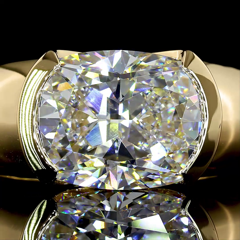 3ct Cushion Brilliant Diamond Solitaire Engagement Ring