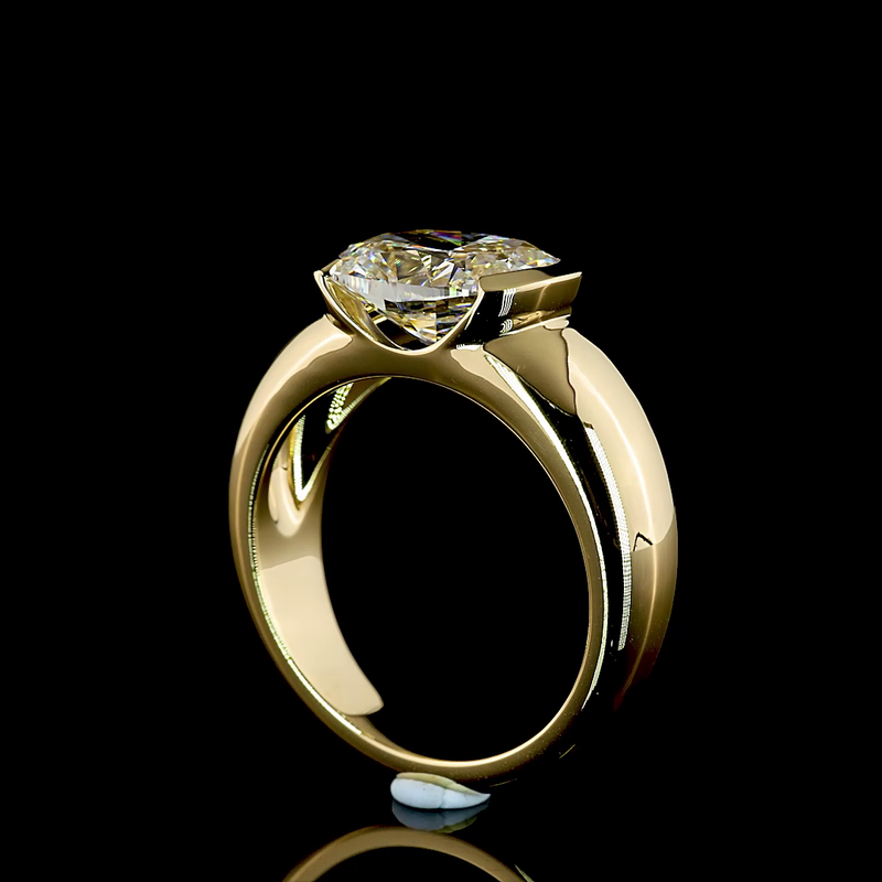 3ct Cushion Brilliant Diamond Solitaire Engagement Ring