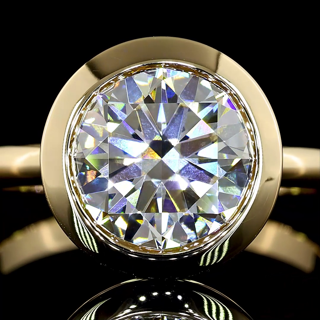 3ct Round Diamond Solitaire Engagement Ring