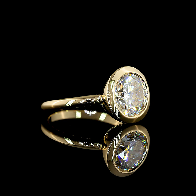 3ct Round Diamond Solitaire Engagement Ring