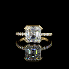 3ct Asscher Diamond Hidden Halo Engagement Ring