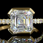 3ct Asscher Diamond Hidden Halo Engagement Ring