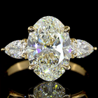 3ct Oval Diamond 3-Stone Engagement Ring