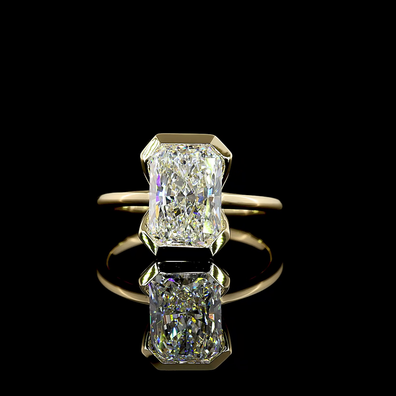 3ct Radiant Diamond Solitaire Engagement Ring