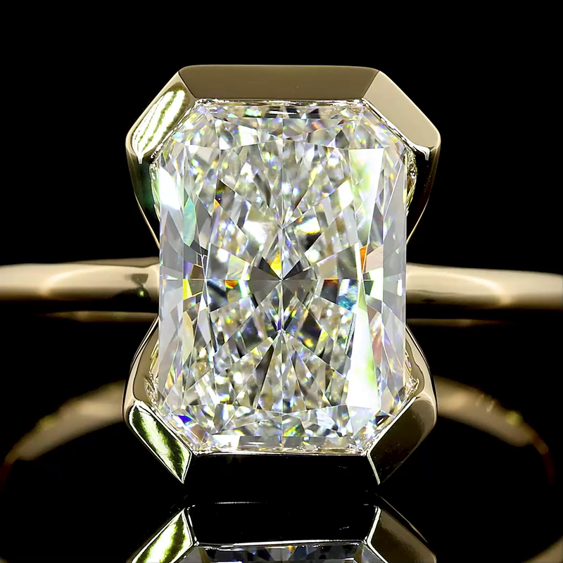 3ct Radiant Diamond Solitaire Engagement Ring