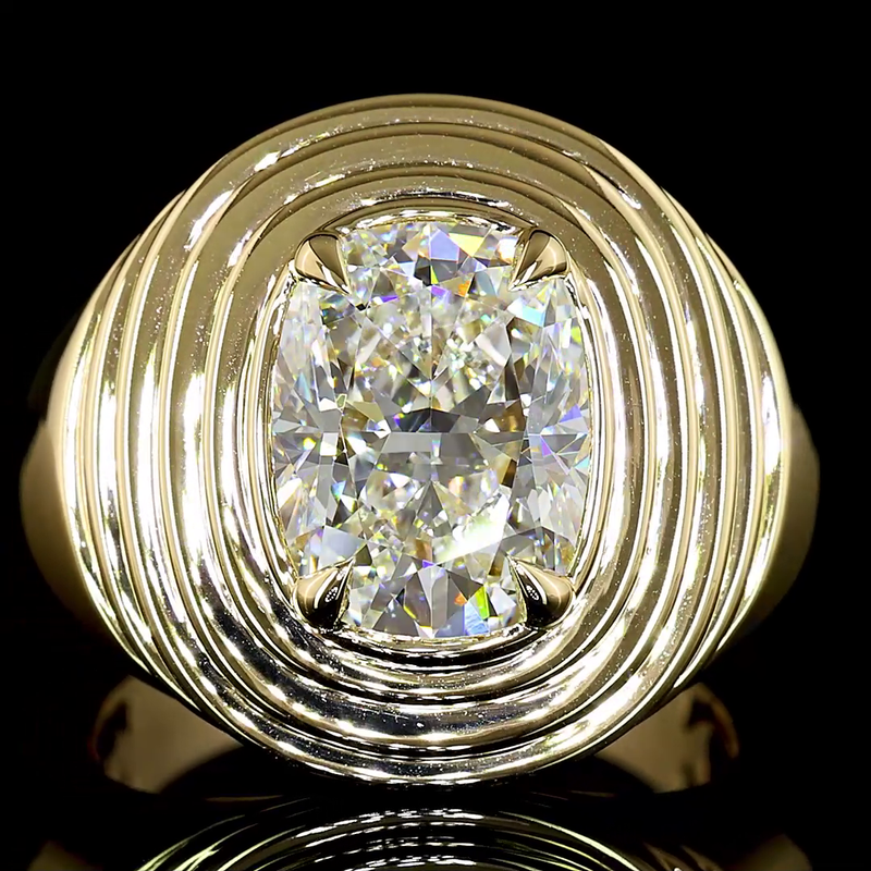 2-3/4ct Cushion Diamond Solitaire Engagement Ring