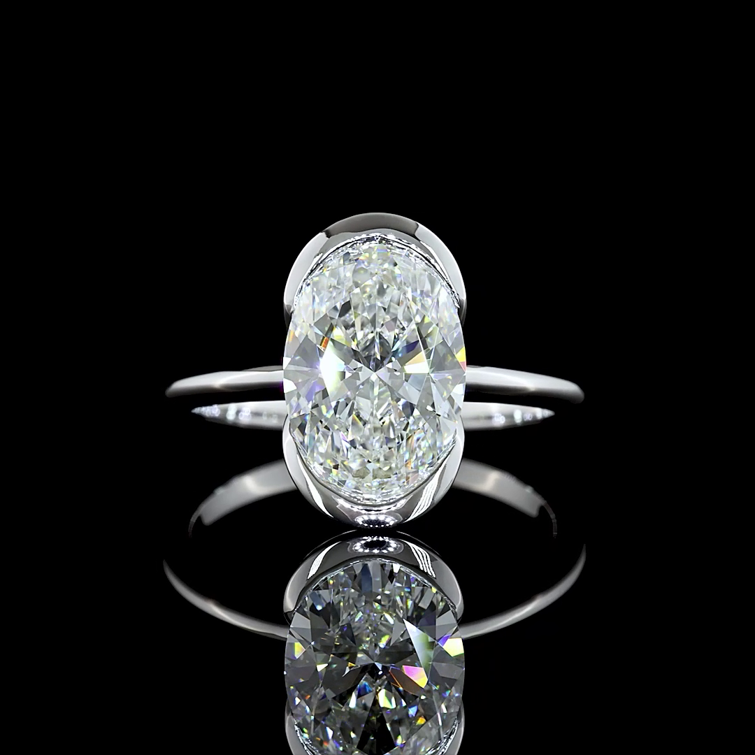 3ct Oval Diamond Solitaire Engagement Ring