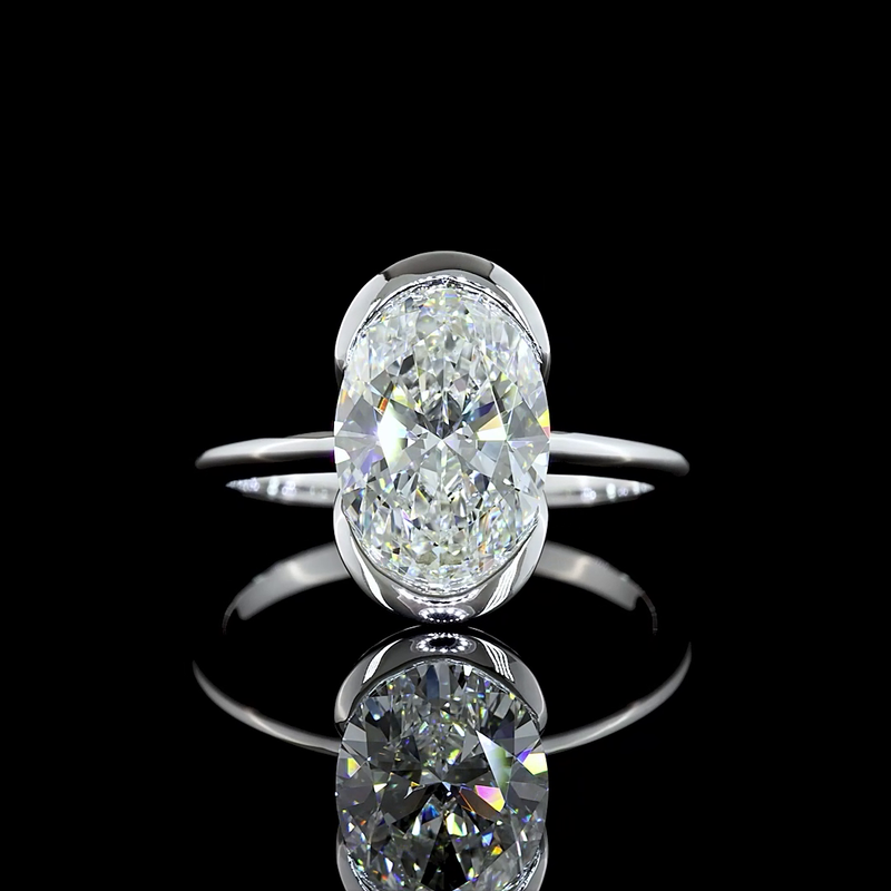 3ct Oval Diamond Solitaire Engagement Ring