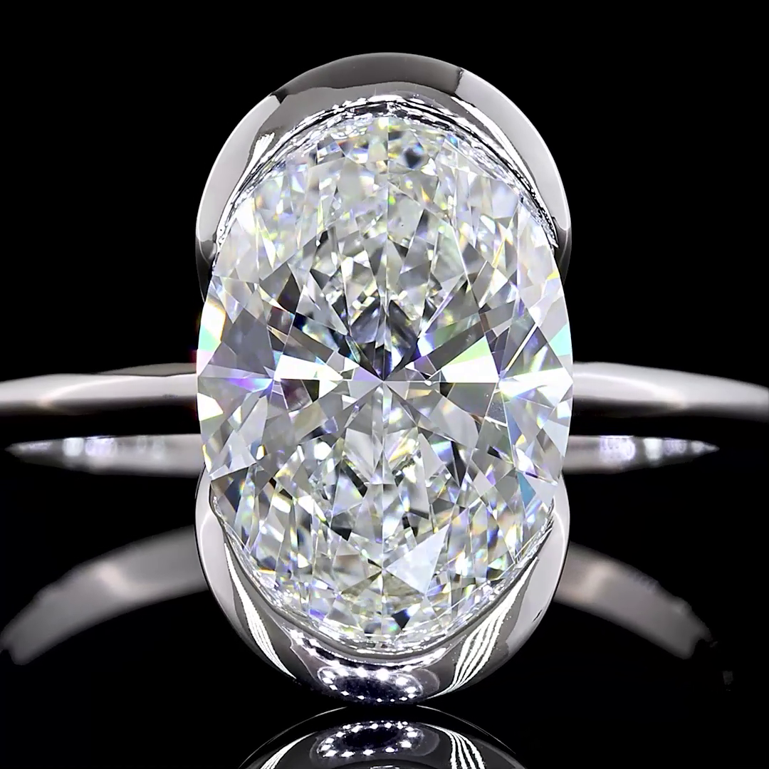 3ct Oval Diamond Solitaire Engagement Ring