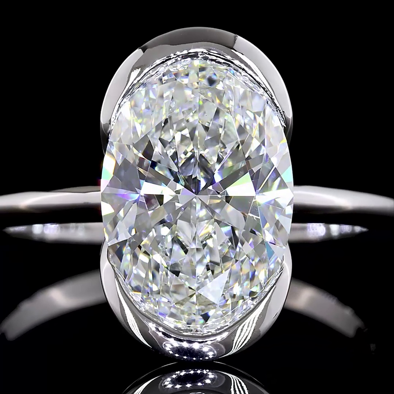3ct Oval Diamond Solitaire Engagement Ring