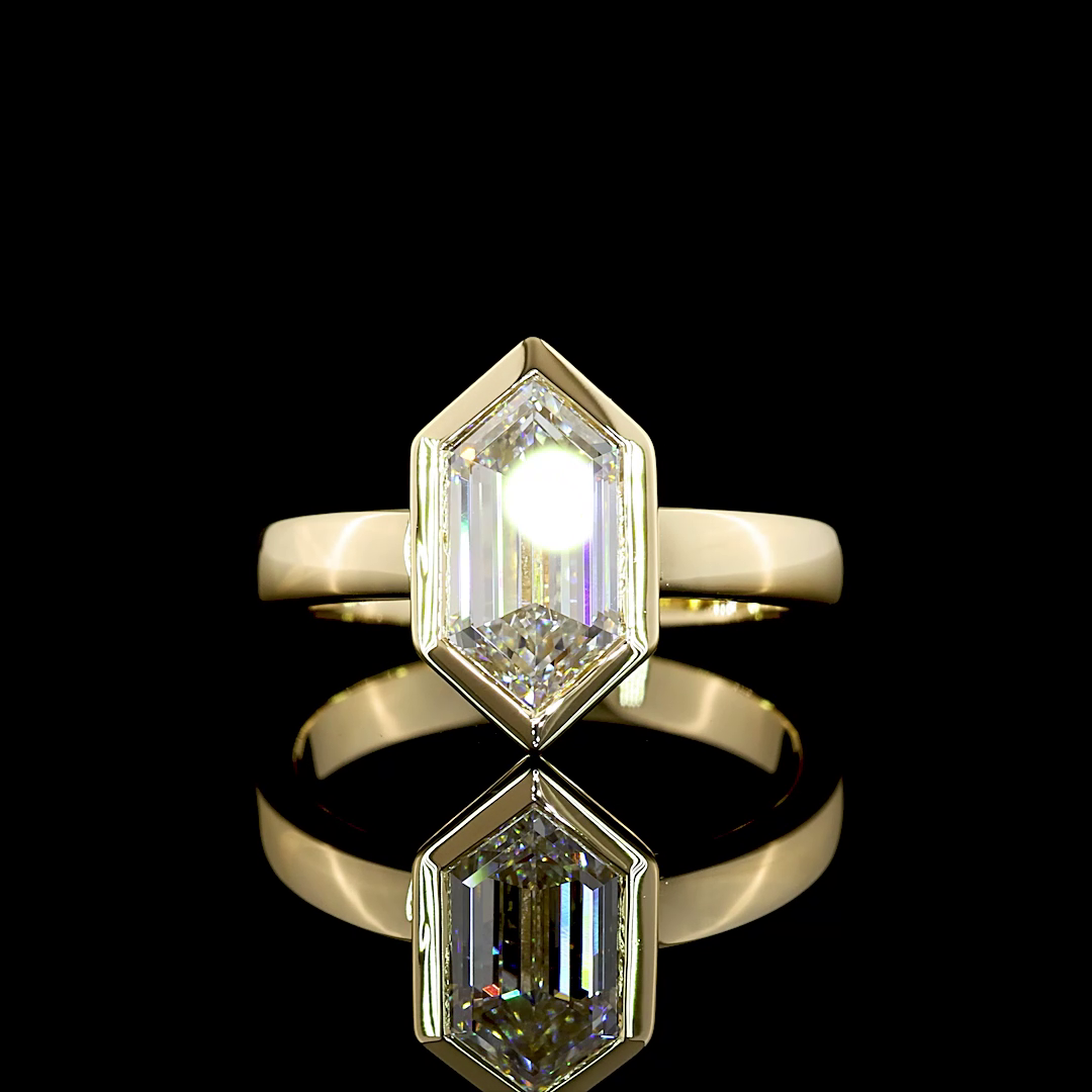 2ct Step Marquise Diamond Solitaire Engagement Ring