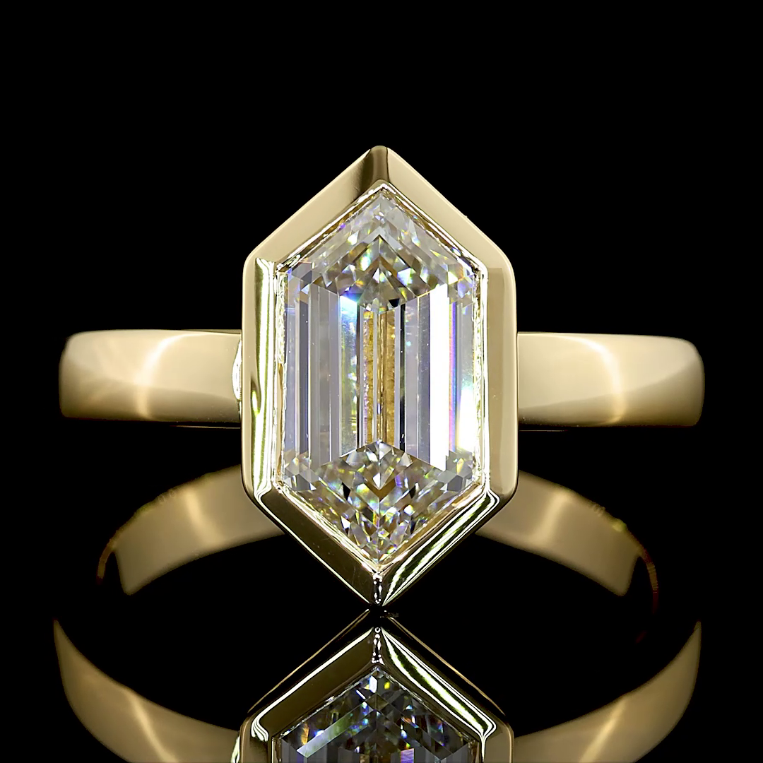 2ct Step Marquise Diamond Solitaire Engagement Ring