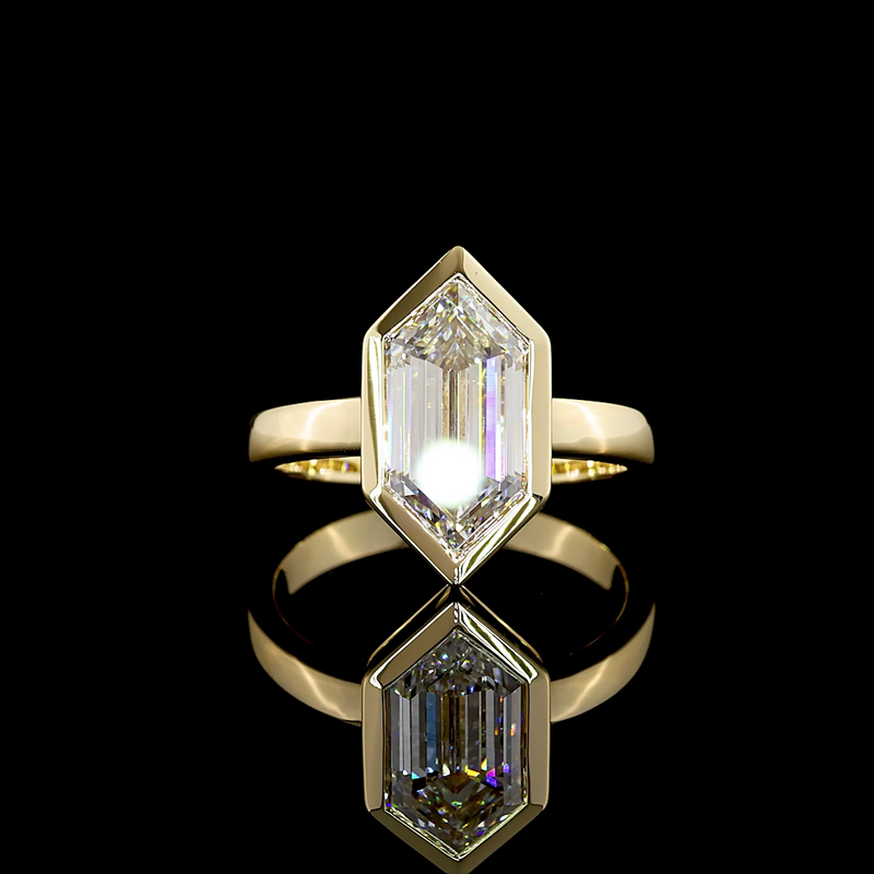 3ct Step Marquise Diamond Solitaire Engagement Ring