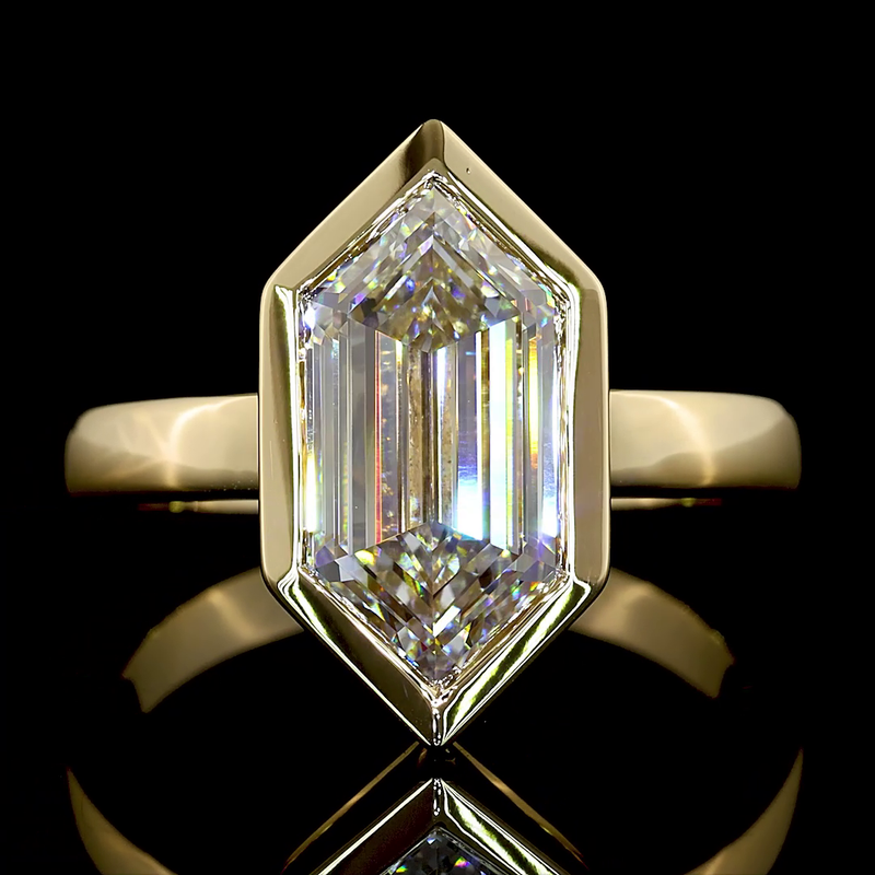 3ct Step Marquise Diamond Solitaire Engagement Ring