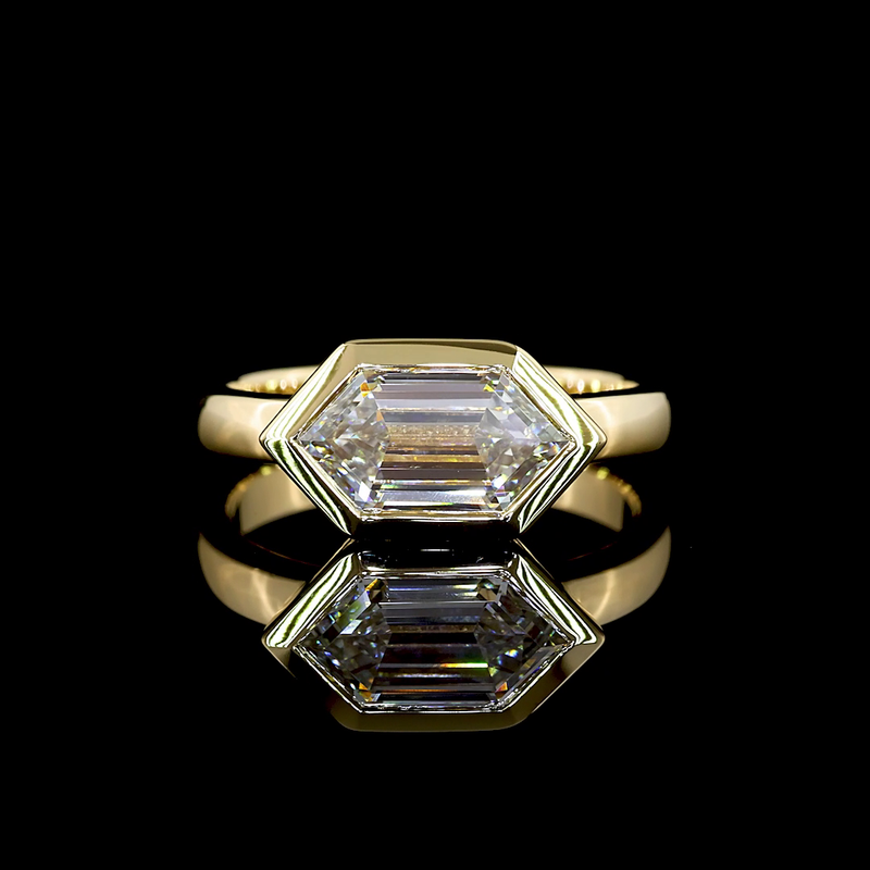 2ct Step Marquise Diamond Solitaire Engagement Ring