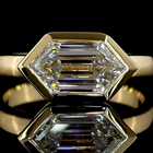 2ct Step Marquise Diamond Solitaire Engagement Ring