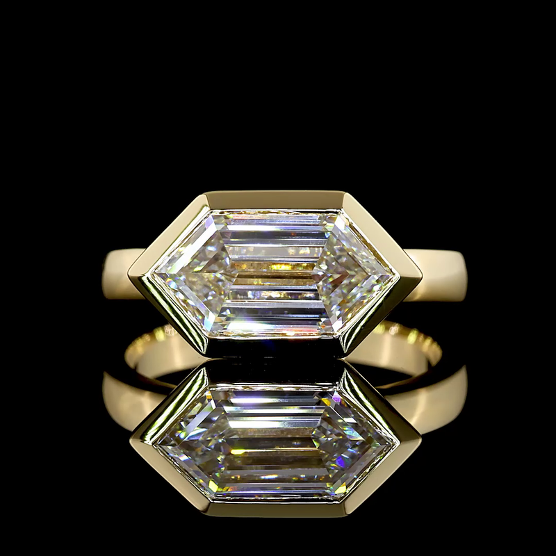 3ct Step Marquise Diamond Solitaire Engagement Ring