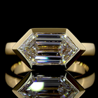 3ct Step Marquise Diamond Solitaire Engagement Ring