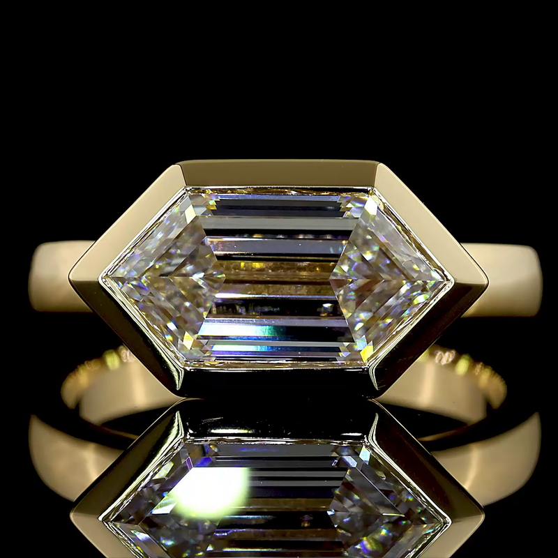 3ct Step Marquise Diamond Solitaire Engagement Ring