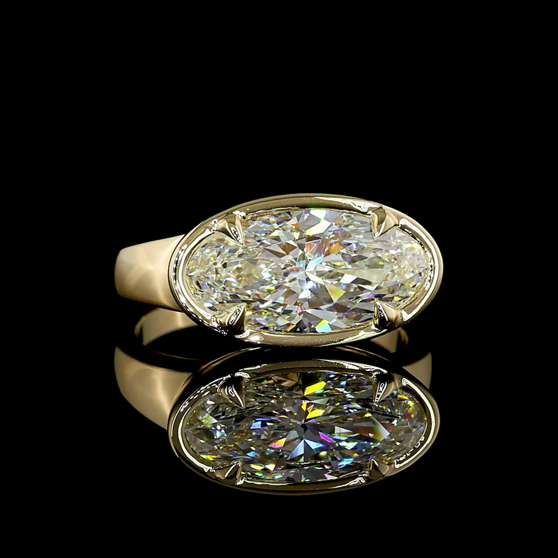 3ct Oval Diamond Solitaire Engagement Ring