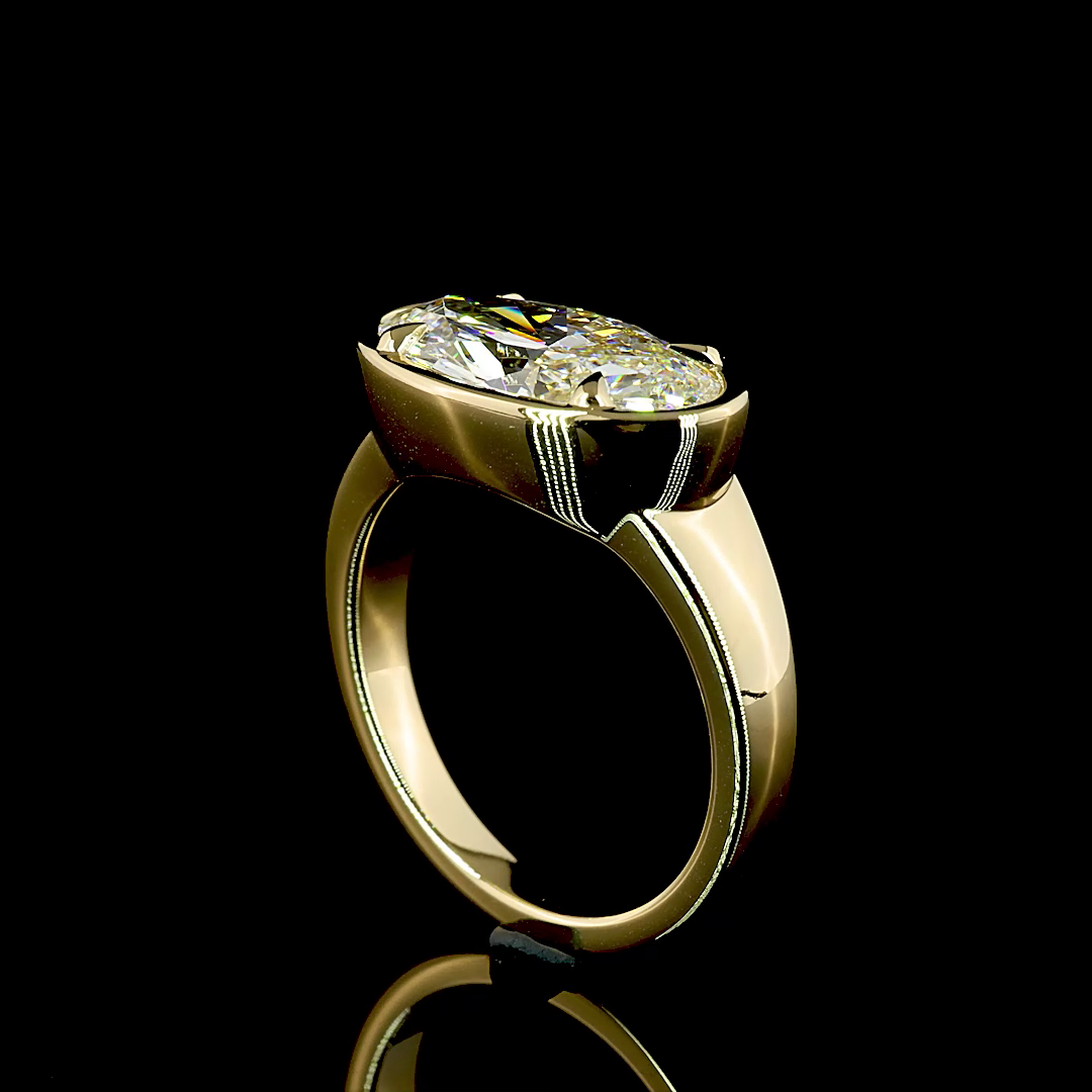 3ct Oval Diamond Solitaire Engagement Ring