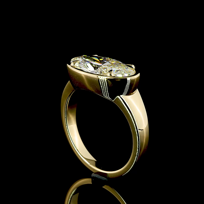 3ct Oval Diamond Solitaire Engagement Ring
