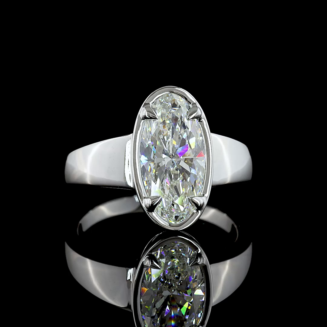 2ct Oval Diamond Solitaire Engagement Ring