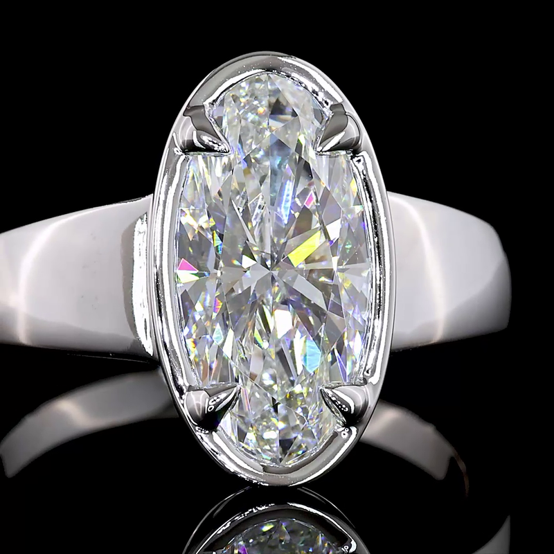 2ct Oval Diamond Solitaire Engagement Ring