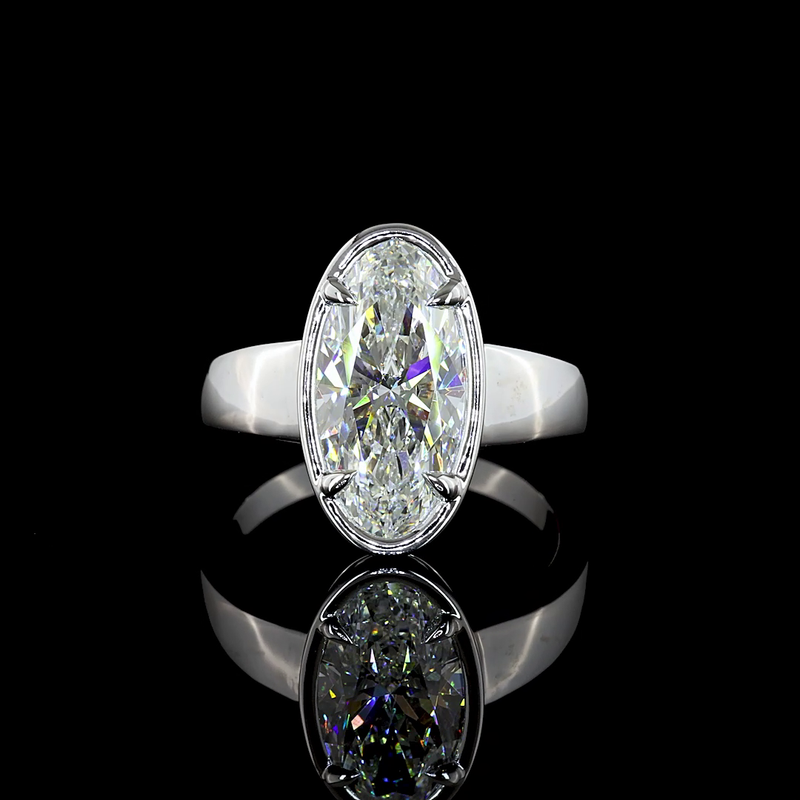 3ct Oval Diamond Solitaire Engagement Ring