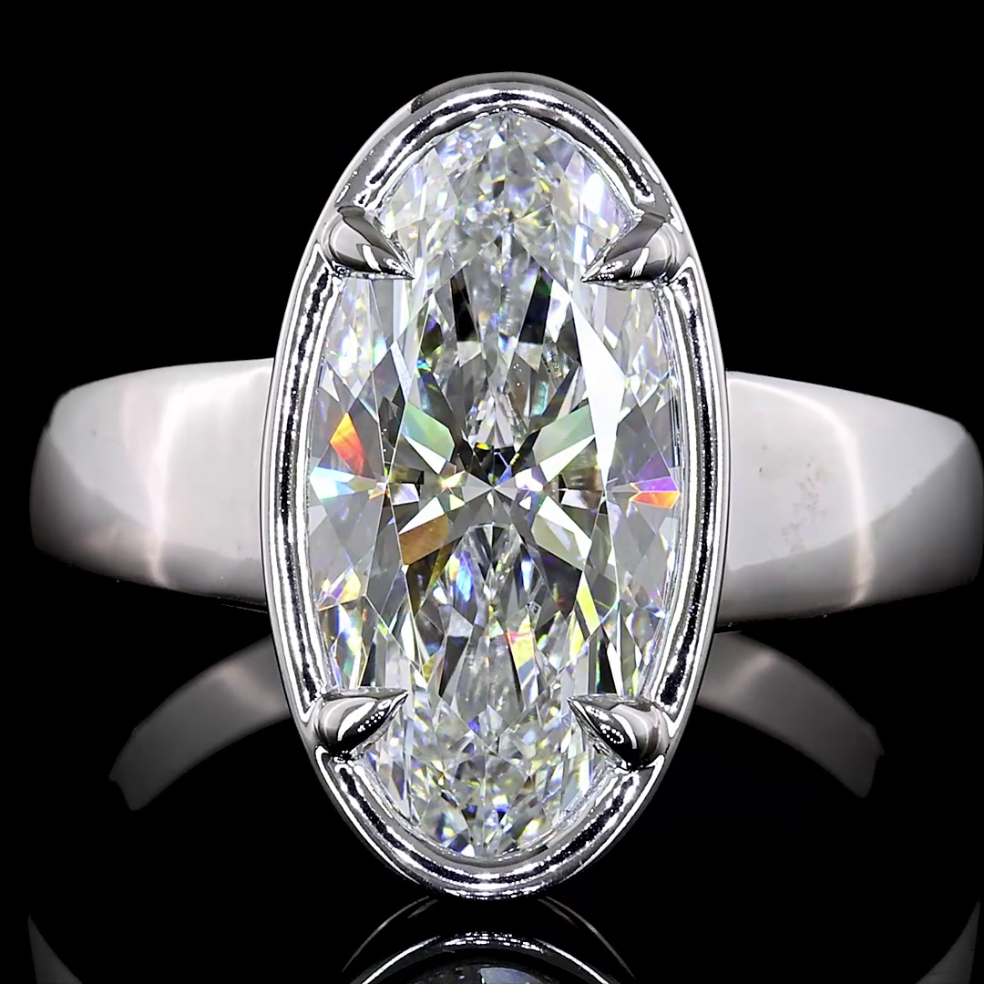 3ct Oval Diamond Solitaire Engagement Ring