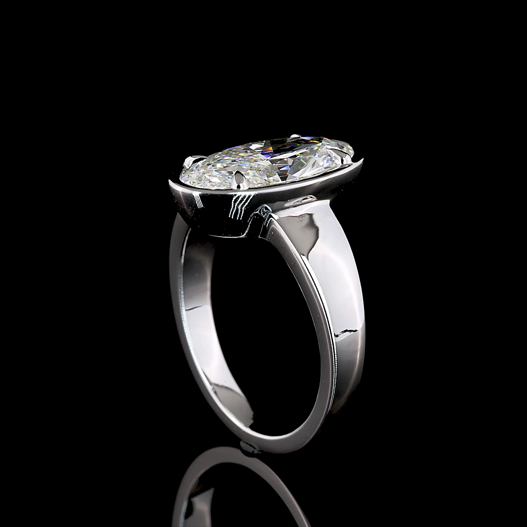 3ct Oval Diamond Solitaire Engagement Ring