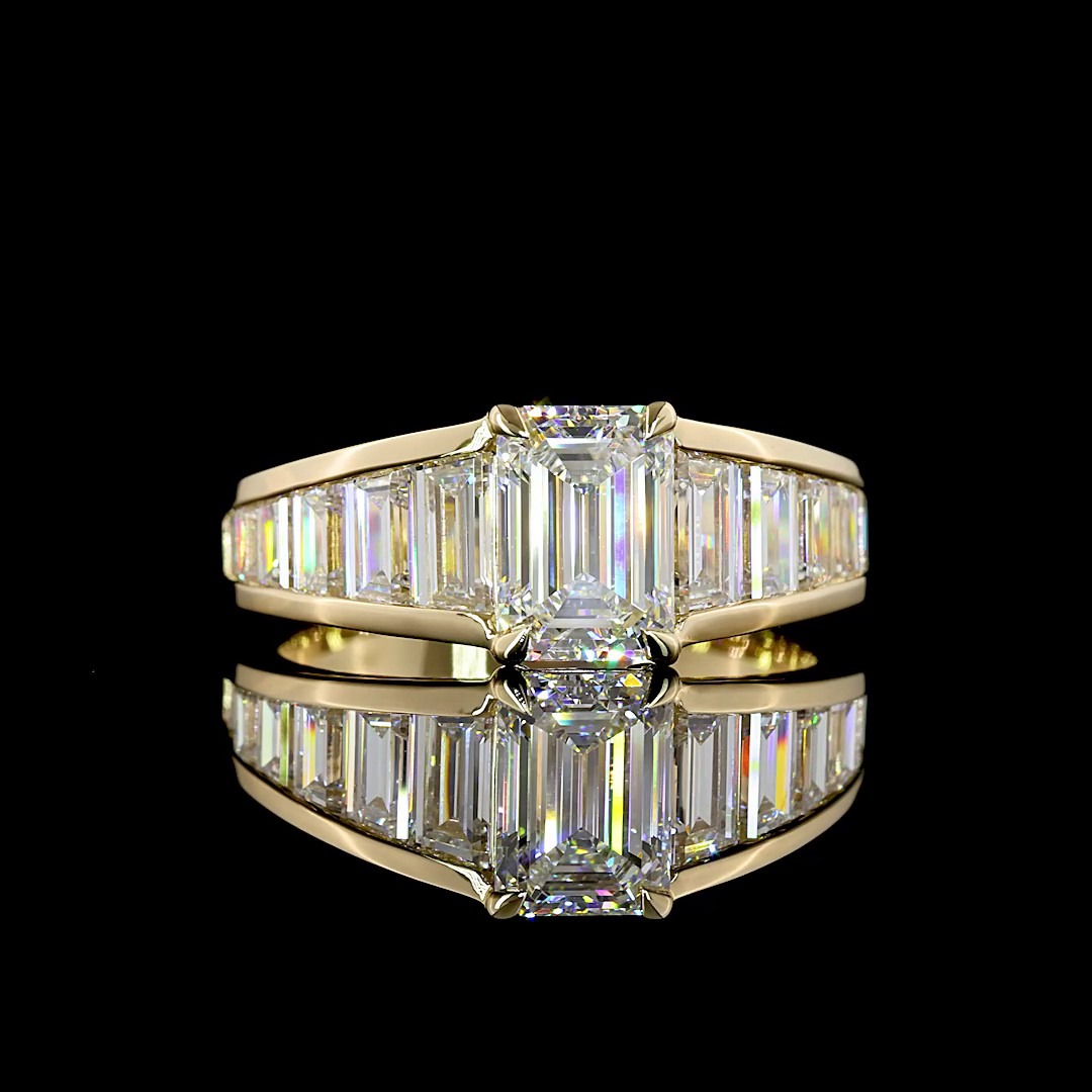 1-1/4ct Prong Emerald Special Engagement Ring