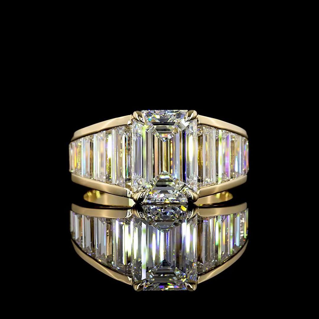 3ct Prong Emerald Special Engagement Ring