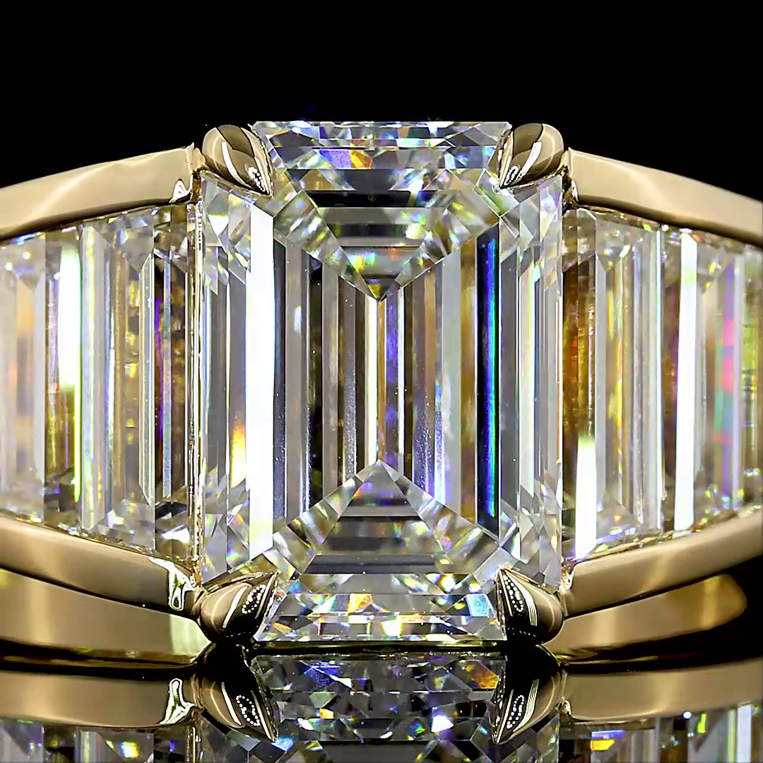 3ct Prong Emerald Special Engagement Ring