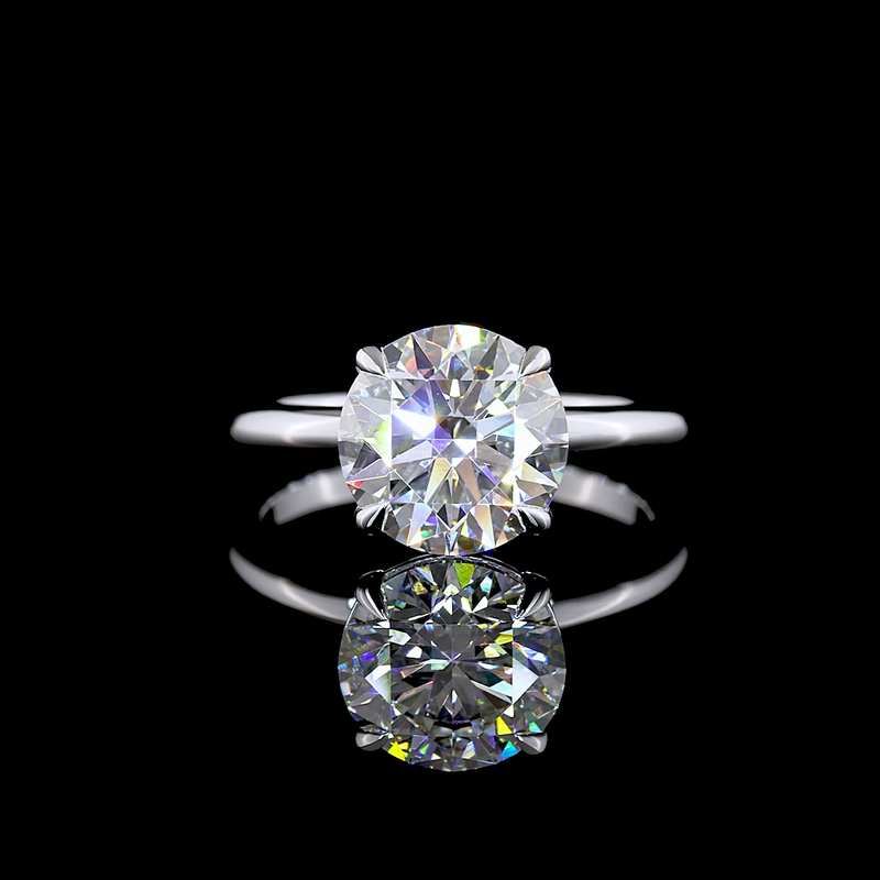 3ct Round Diamond Solitaire Engagement Ring