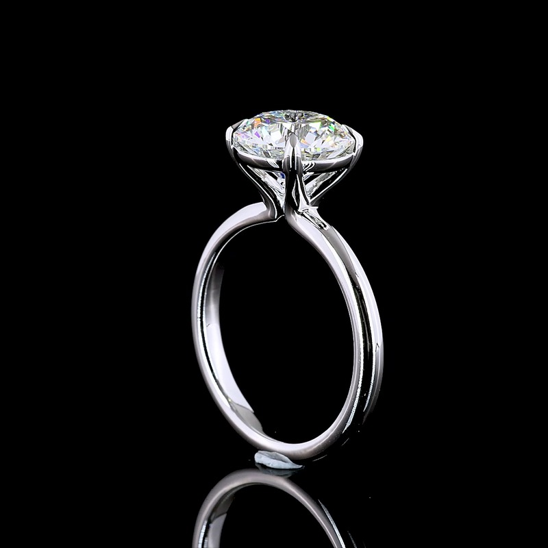 3ct Round Diamond Solitaire Engagement Ring